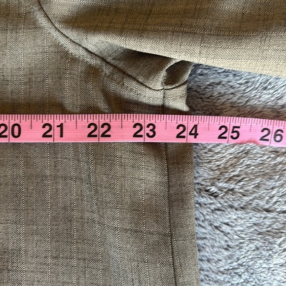 Adrianna Papell Utility Jacket Fade Olive Ivory Shadow Stripe Size Large EUC - Picture 6 of 7